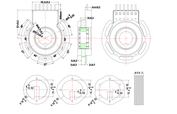 YH-XB52-18系列磁阻式旋转变压器 image