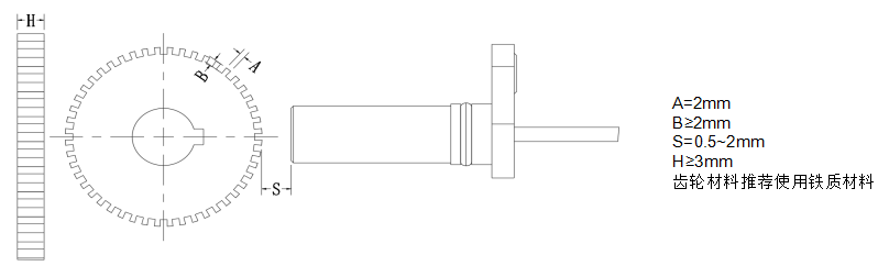 YH-104U-S霍尔式转速位置传感器 image